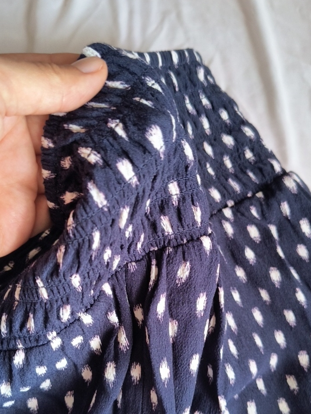 Madewell Smocked-waist Midi Skirt In Shibori Dot Print - Picture 5 of 5